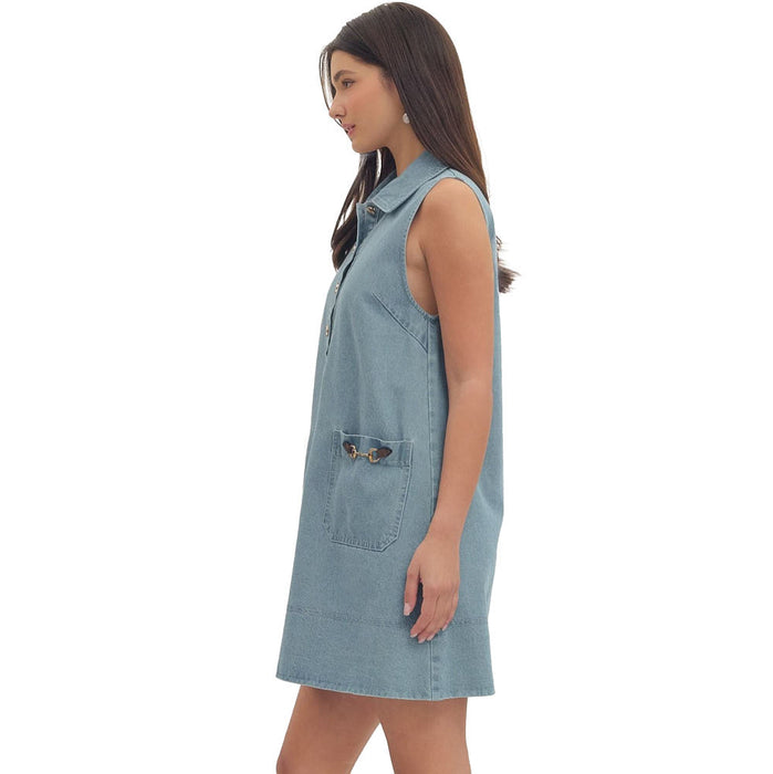 Entro Women's Light Blue Fashion Dress