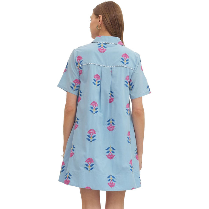 Entro Women's Chambray Mini Dress