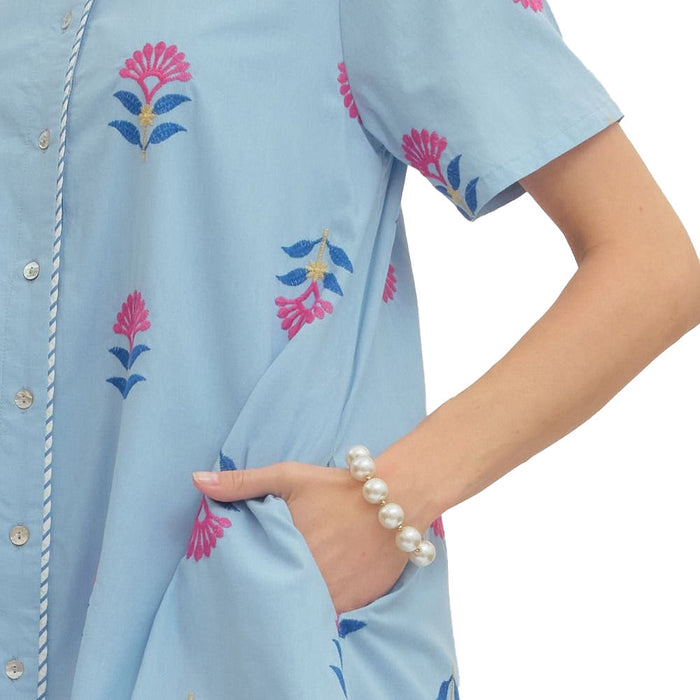 Entro Women's Chambray Mini Dress
