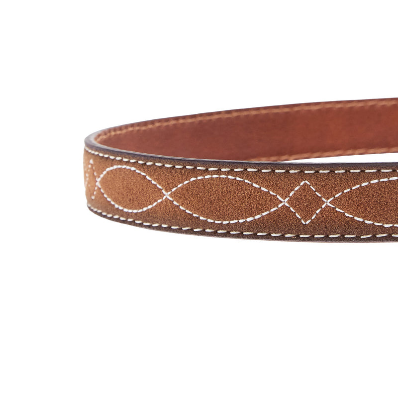 Tan Roughout Boot Stitch Hat Band