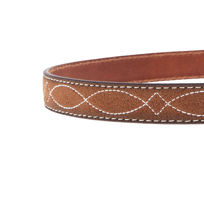 Tan Roughout Boot Stitch Hat Band