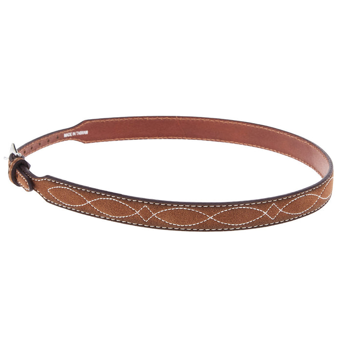 Tan Roughout Boot Stitch Hat Band