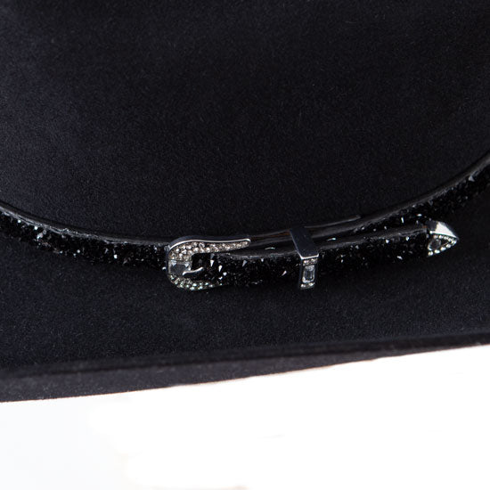 M&F Alamo Black 7/16in. Sparkle Hat Band