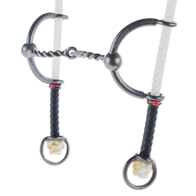 Flaharty Bits & Spurs Twisted Wire Rope Draw Bit Headstall