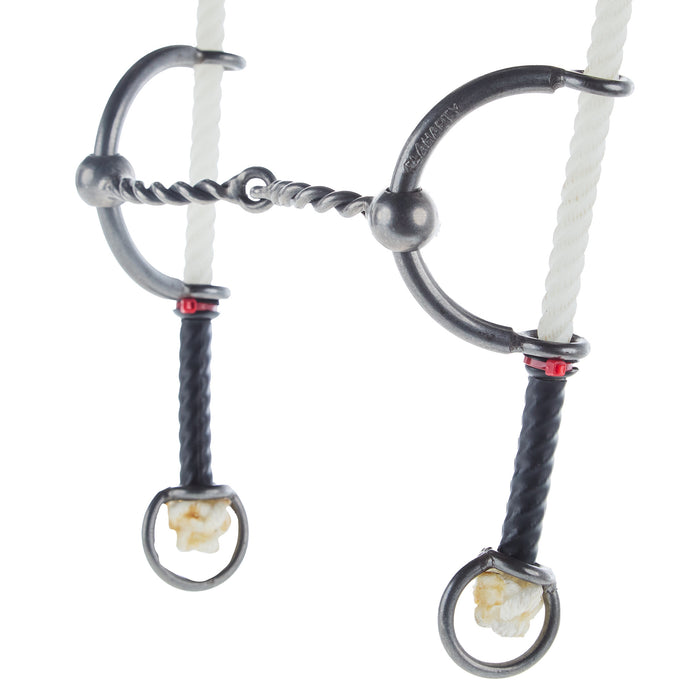 Flaharty Bits  Spurs Twisted Wire Rope Draw Bit Headstall