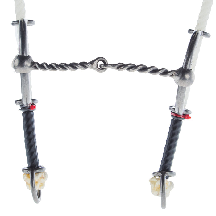 Flaharty Bits  Spurs Twisted Wire Rope Draw Bit Headstall