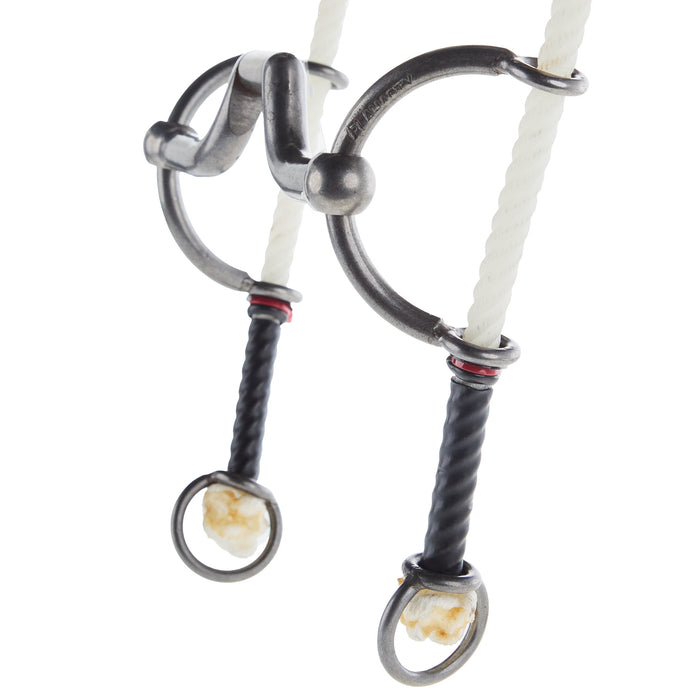 Flaharty Bits  Spurs Square Hinge Port Rope Draw Bit Headstall