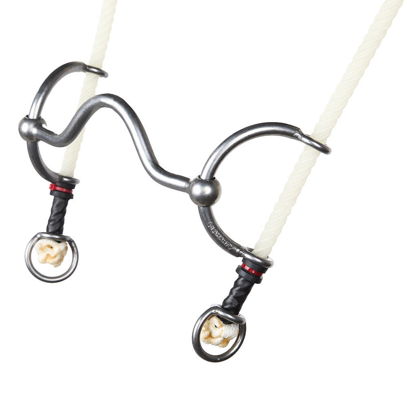 Flaharty Bits & Spurs Low Solid Port Rope Draw Bit Headstall