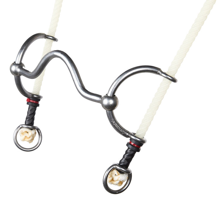 Flaharty Bits  Spurs Low Solid Port Rope Draw Bit Headstall