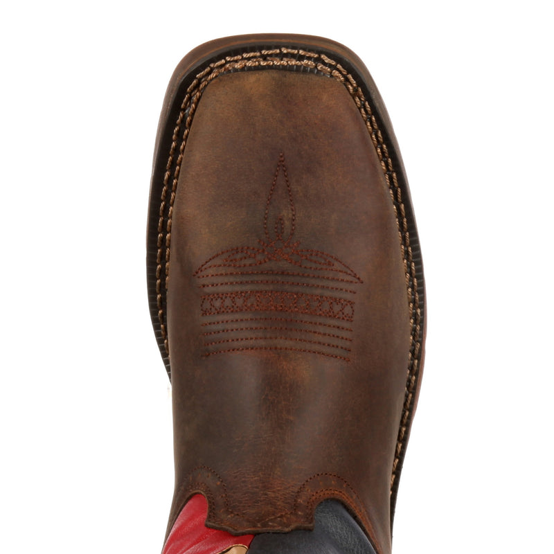Durango Boots Mens Rebel Square Toe Texas Flag Western Work Boot