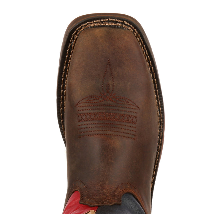 Durango Boots Mens Rebel Square Toe Texas Flag Western Work Boot