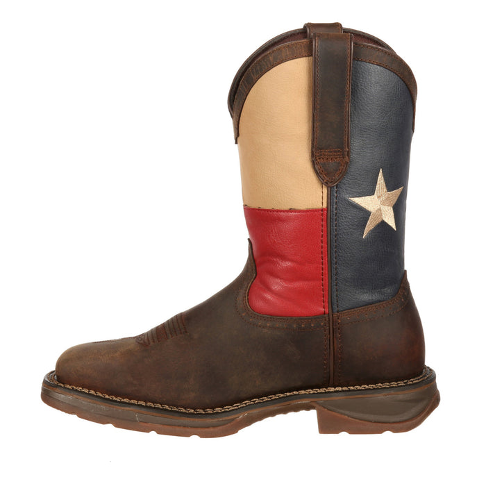 Durango Boots Mens Rebel Square Toe Texas Flag Western Work Boot