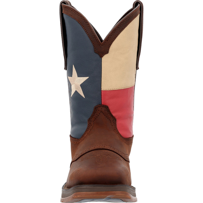 Durango Boots Men`s Texas Flag Pull on Square Toe Western Boot