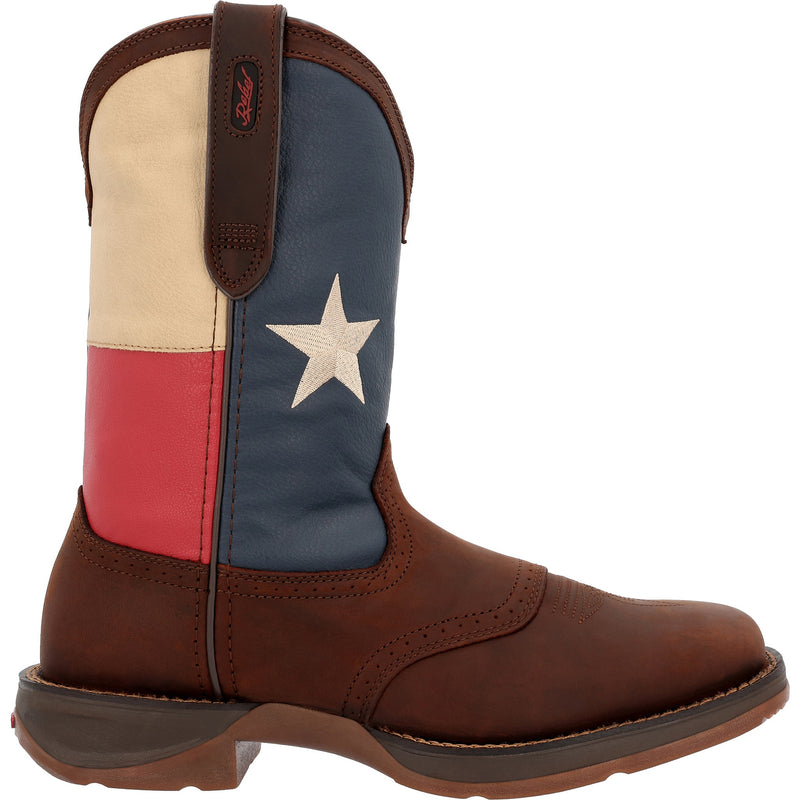 Durango Boots Men`s Texas Flag Pull on Square Toe Western Boot