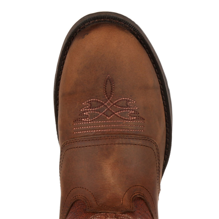 Durango Boots Men's Rebel Bark Brown Vamp 12in Dusk Velocity Top