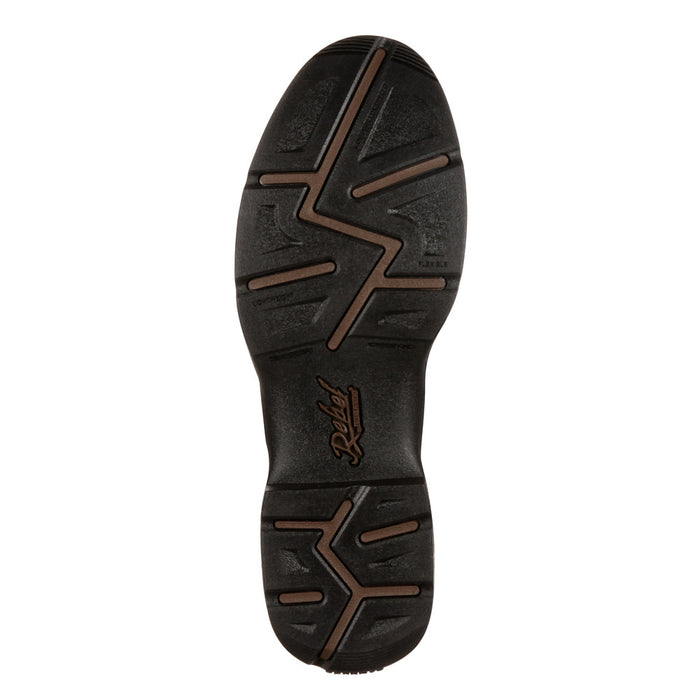 Durango Boots Men's Rebel Bark Brown Vamp 12in Dusk Velocity Top