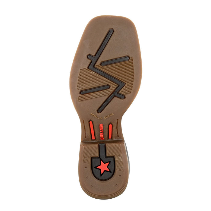 Durango Boots Kid's Lil`Rebel Pro Belgian Brown Vamp 8in Demin Blue Top