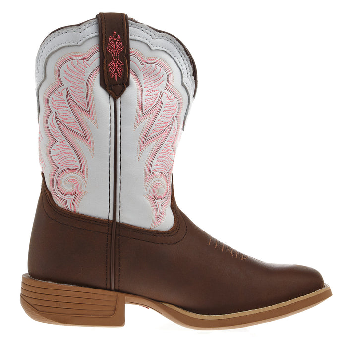Durango Boots Rebel Pro Kids Trail Brown and White Square Toe Boot