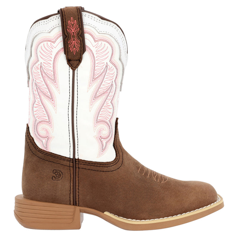 Durango Boots Rebel Pro Kids Trail Brown and White Square Toe Boot