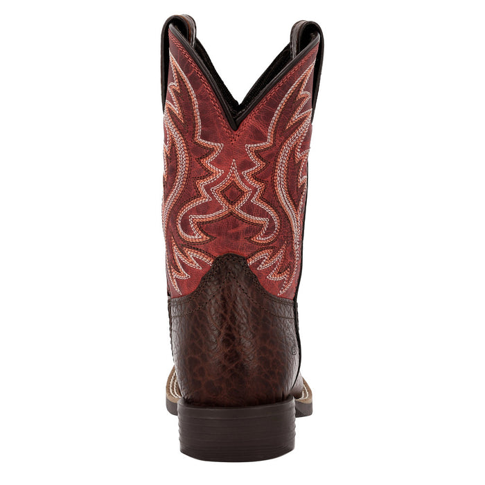Durango Boots Children`s Shyloh Brown with Dynamite Red Shaft Square Toe Boot