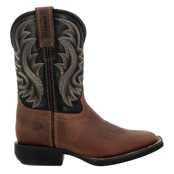 Durango Boots Children`s Shyloh Brawny Brown with Black Shaft Square Toe Boot