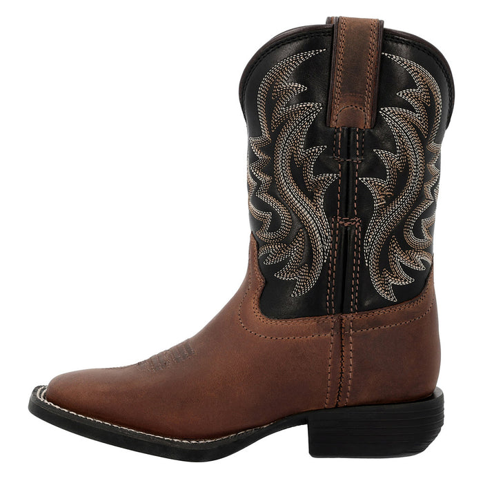 Durango Boots Children`s Shyloh Brawny Brown with Black Shaft Square Toe Boot