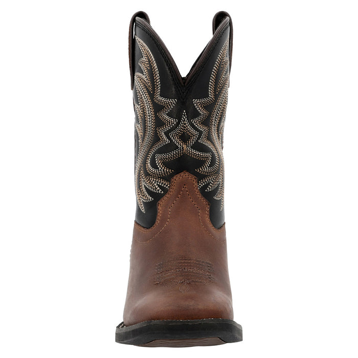 Durango Boots Children`s Shyloh Brawny Brown with Black Shaft Square Toe Boot