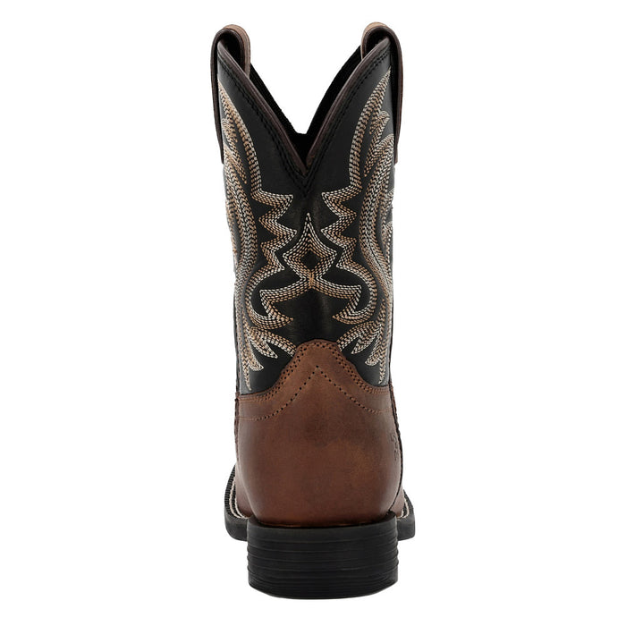 Durango Boots Youth Shyloh Brawny Brown with Black Shaft Square Toe Boot