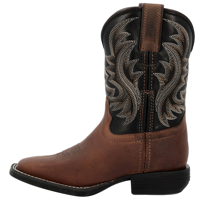 Durango Boots Youth Shyloh Brawny Brown with Black Shaft Square Toe Boot
