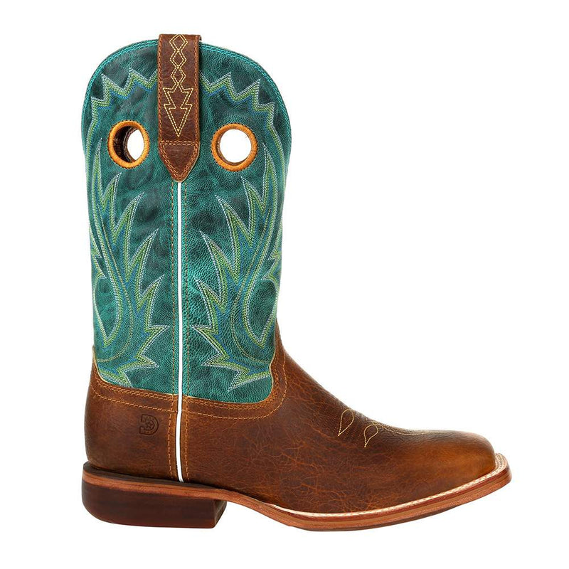 Durango Boots Men`s Golden Brown 12` Turquoise Top Cowboy Boot