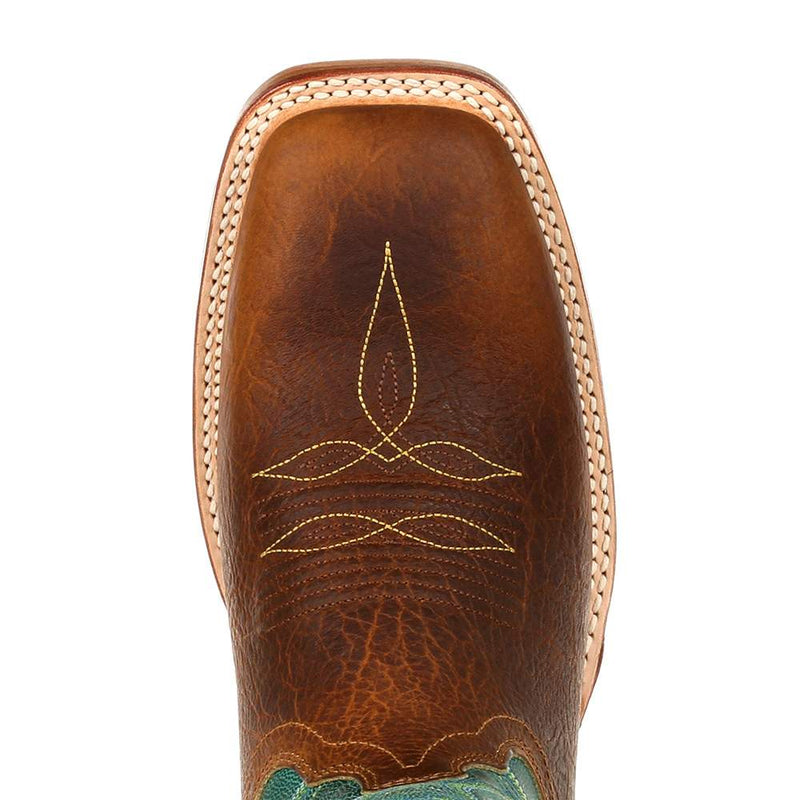 Durango Boots Men`s Golden Brown 12` Turquoise Top Cowboy Boot