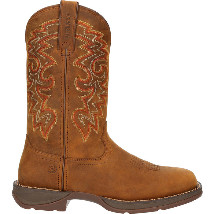Durango Boots Men's Rebel Waterproof Russet Brown Vamp 12in Matching Top