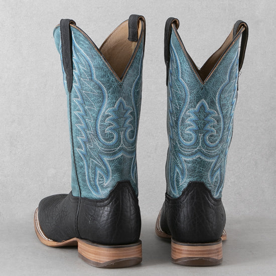 Durango Men`s Arena Pro Black 13in Blue Lagoon Top Square Toe Cowboy Boot