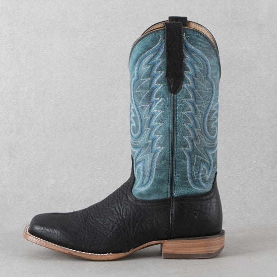 Durango Men`s Arena Pro Black 13in Blue Lagoon Top Square Toe Cowboy Boot