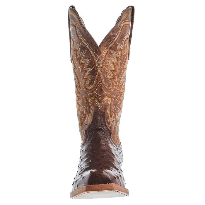 Durango Boots Mens PRCA Kango Tobacco Full Quill Ostrich 13in Rust Top