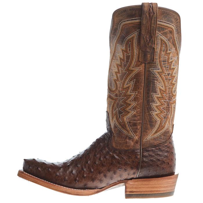 Durango Boots Mens PRCA Kango Tobacco Full Quill Ostrich 13in Rust Top
