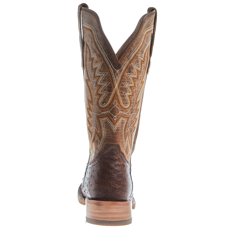Durango Boots Mens PRCA Kango Tobacco Full Quill Ostrich 13in Rust Top