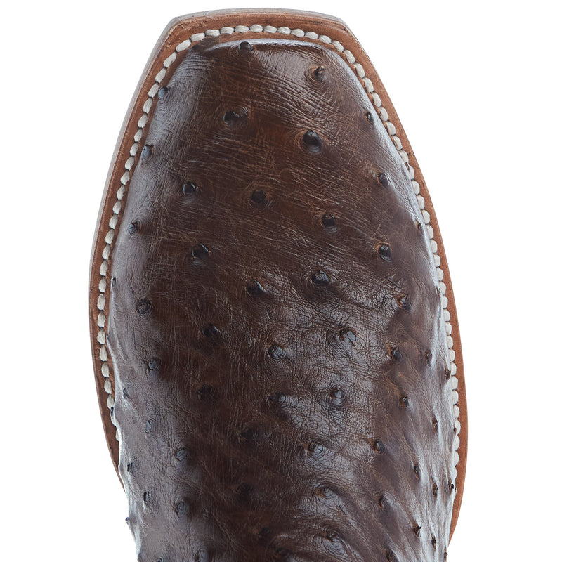 Durango Boots Mens PRCA Kango Tobacco Full Quill Ostrich 13in Rust Top
