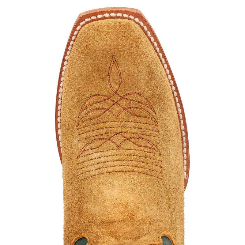 Durango Boots Men`s PRCA Tan Roughout 13in. Deep Teal Top