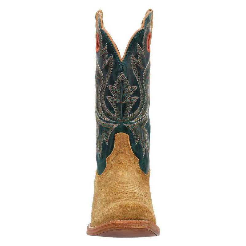 Durango Boots Men`s PRCA Tan Roughout 13in. Deep Teal Top