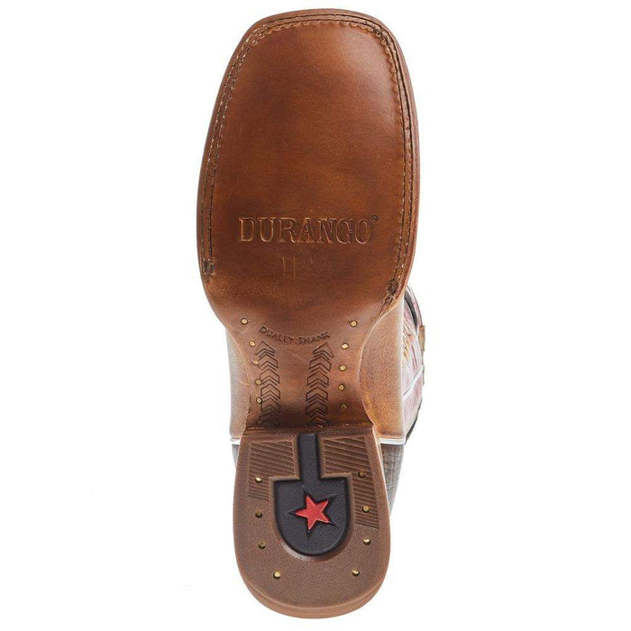 Durango Boots Mens PRCA Sand Tobacco Bison 13in Cayenne Top