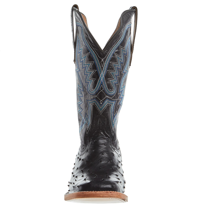 Durango Boots Mens PRCA Black Full Quill Ostrich 13in Midnight Top