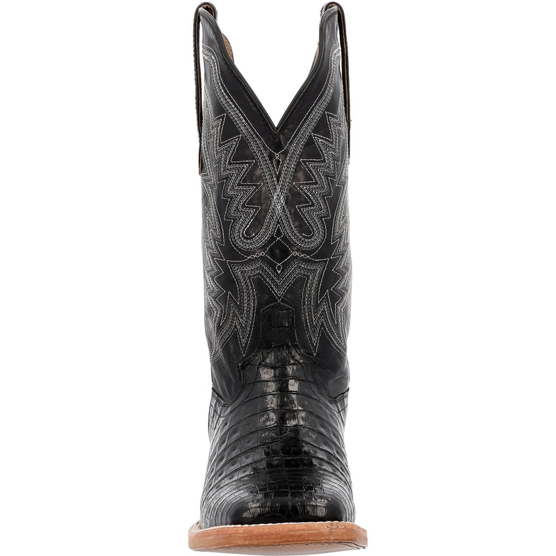 Durango Boots Men`s PRCA Caiman Belly 13in Black Stallion Top Boot