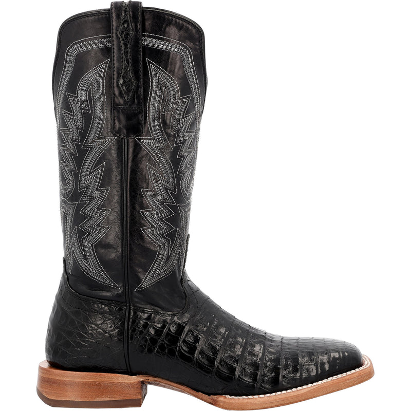 Durango Boots Men`s PRCA Caiman Belly 13in Black Stallion Top Boot