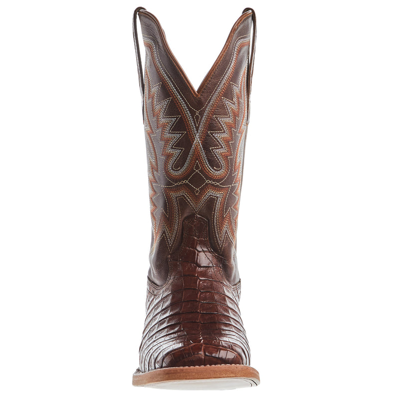 Durango Boots Mens PRCA Cognac Caiman Belly 13in Cigar Top