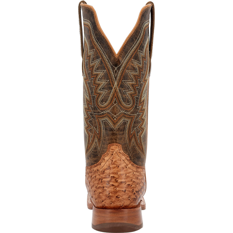Durango Boots Men`s PRCA Full Quill Ostrich 13in Antiqued Saddle Top Boot