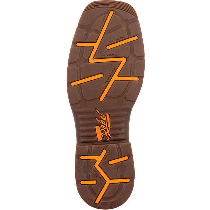 Durango Boots Men's Workin Rebel Coffee Vamp 11in Monarch Orange Steel Toe