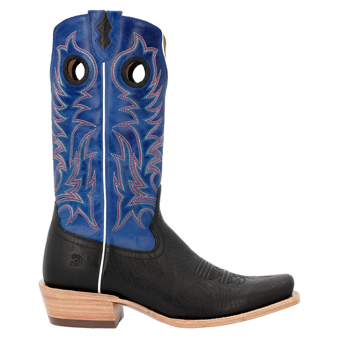 Durango Boots Men`s Arena Elite Raven Black 13In Lapis Blue Top Boot