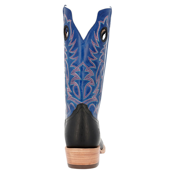 Durango Boots Men`s Arena Elite Raven Black 13In Lapis Blue Top Boot