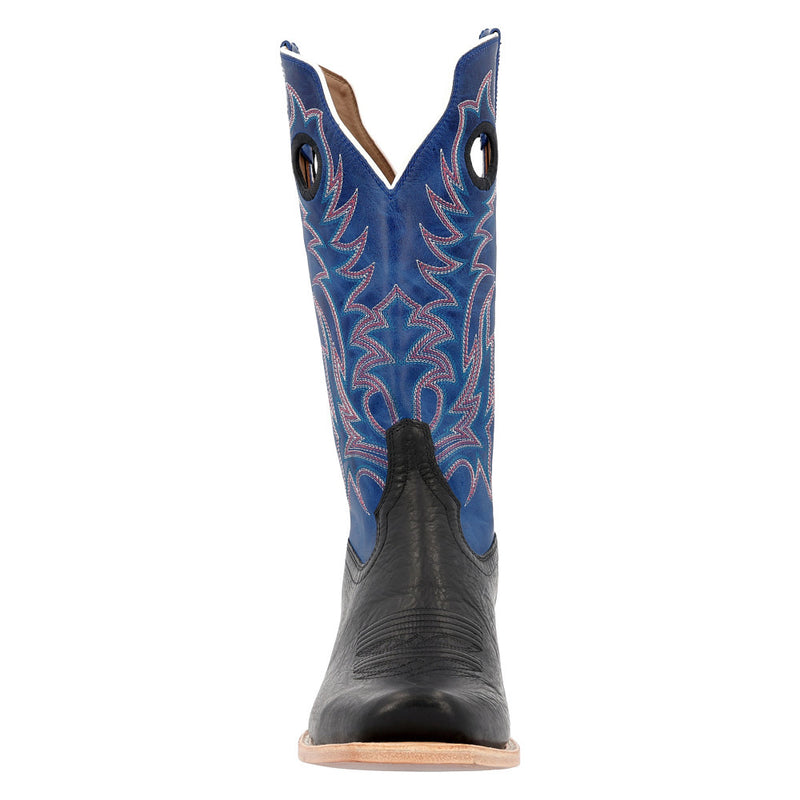 Durango Boots Men`s Arena Elite Raven Black 13In Lapis Blue Top Boot
